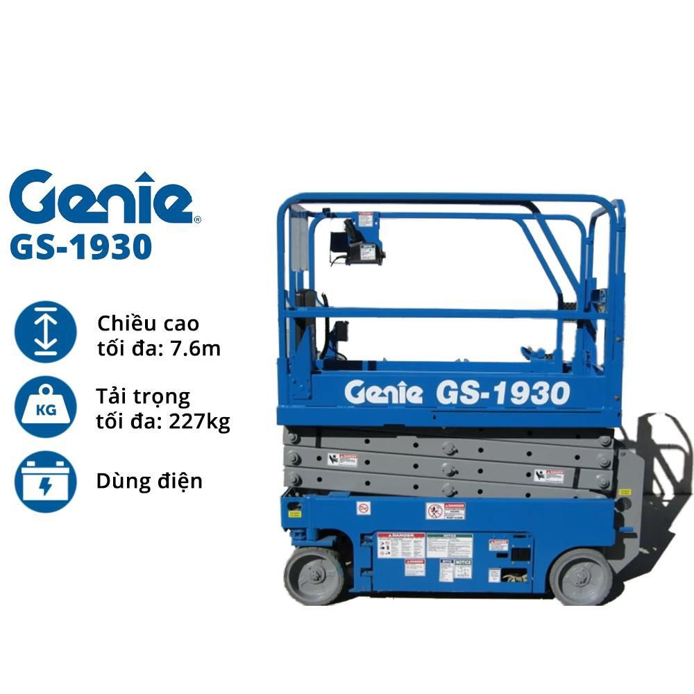 Xe Nâng Người Nhập Khẩu Dạng Cắt Kéo Genie GS-1930